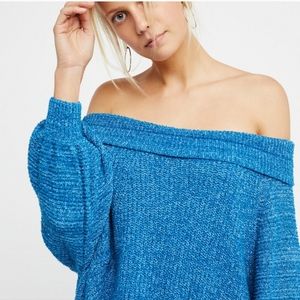 Free People Edessa Off The Shoulder Knit Boxy Sweater